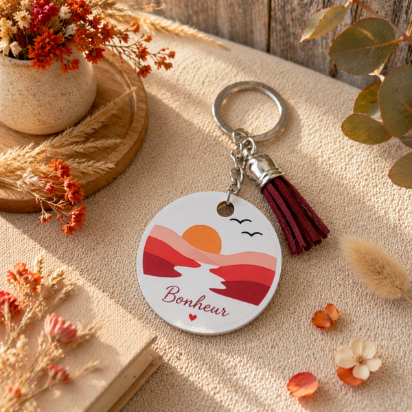 Porte-clé "Bonheur" – Collection Cap Soleil