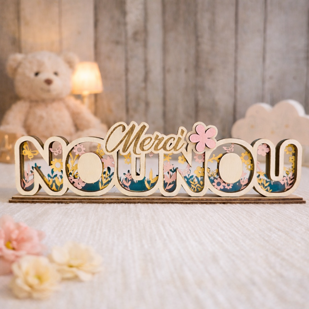 Déco à poser - Nounou Merci - Fleurs - 2026