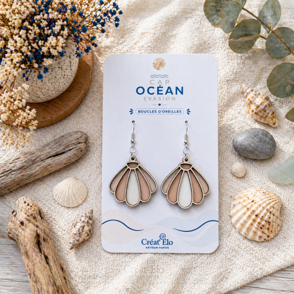 Boucles d’oreilles Coquillage Douceur – Cap Océan Évasion