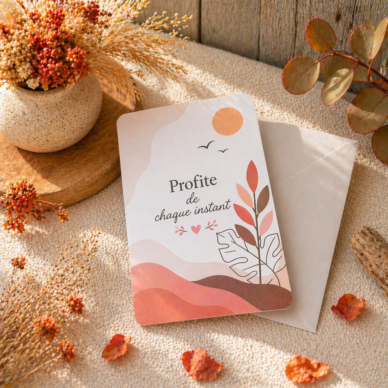 Carte “Profite de chaque instant” – Collection Cap Soleil