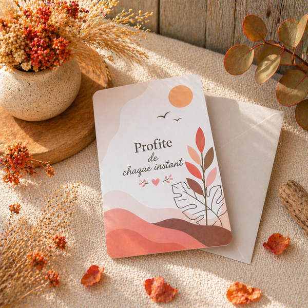 Carte “Profite de chaque instant” – Collection Cap Soleil