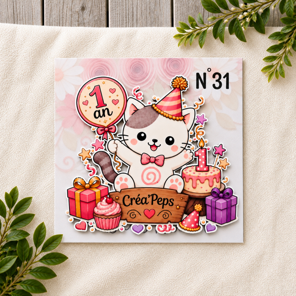🐾 Créa’Peps n°31 – 1 an de Peps ! 🎂🎉