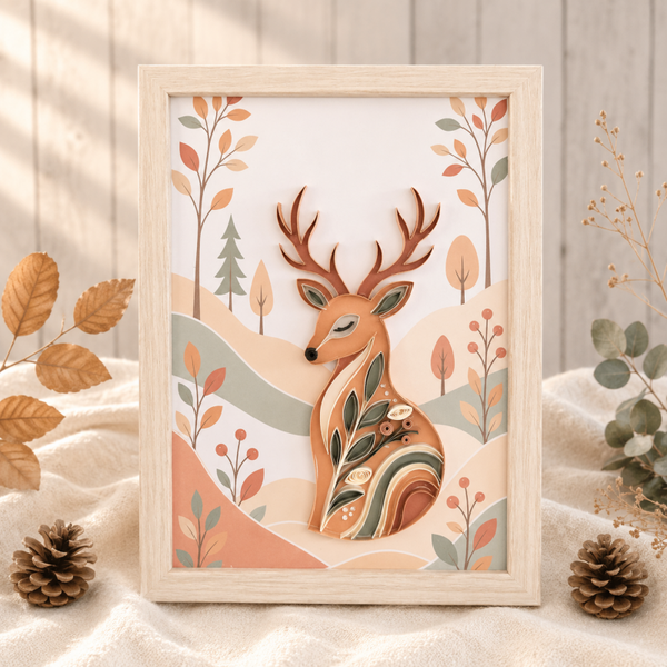 Cadre Cerf paisible – Collection Douceur d’automne