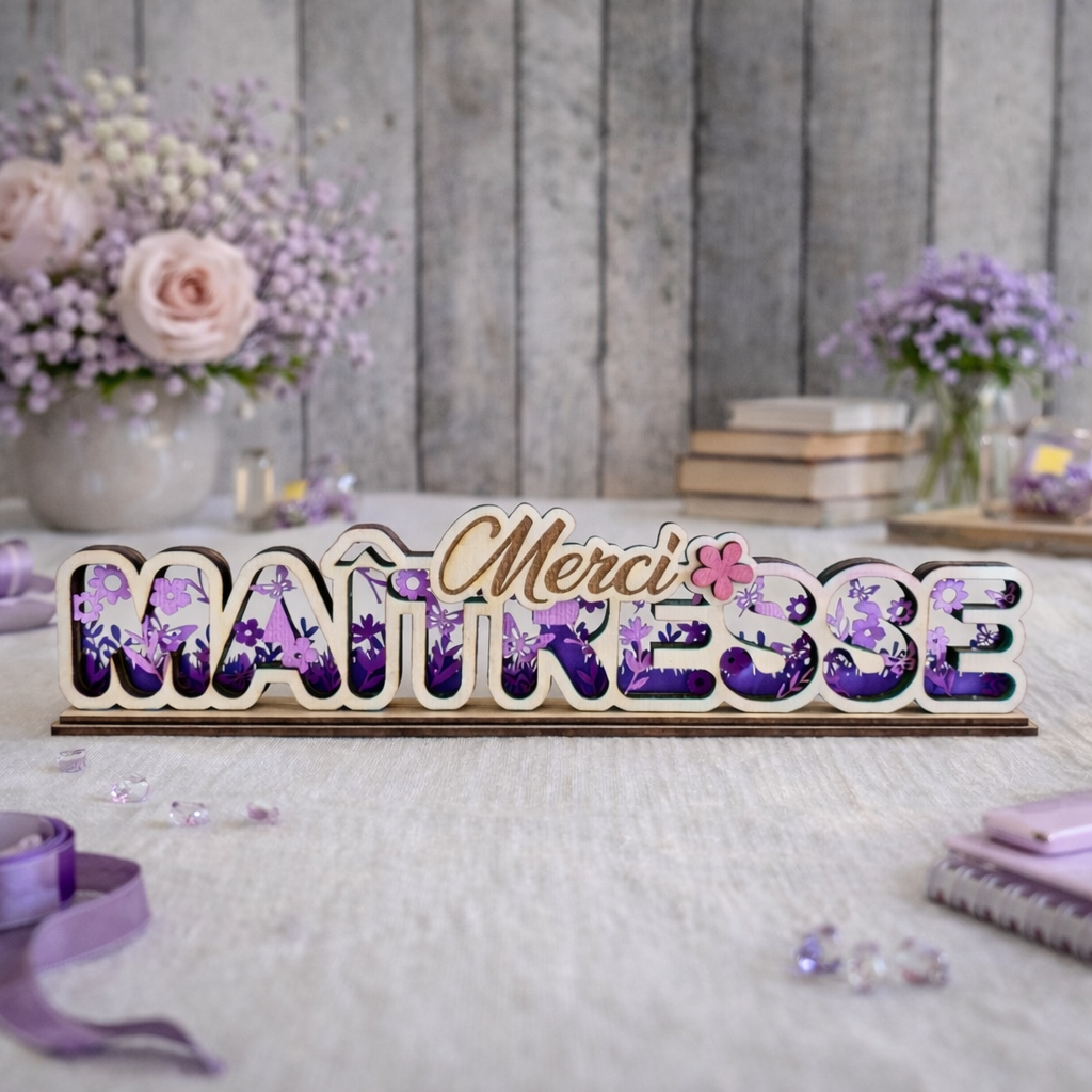 Déco à poser - Maîtresse - Merci- 2026