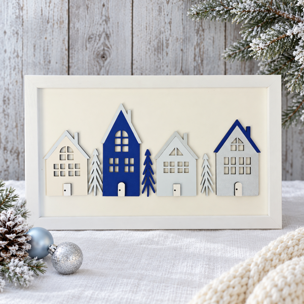 Village d’hiver en bois – Collection Hiver Givré