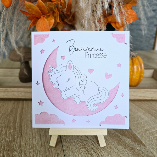 Carte de Naissance "Bienvenue Princesse"