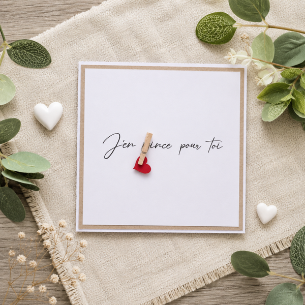 Carte "J’en pince pour toi"