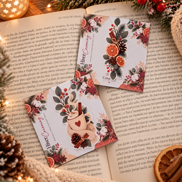 Marque-page magnétique – Collection Hiver Cocooning