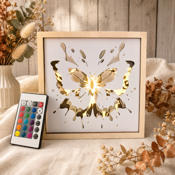 Lightbox lumineuse Papillon – LED multicolore