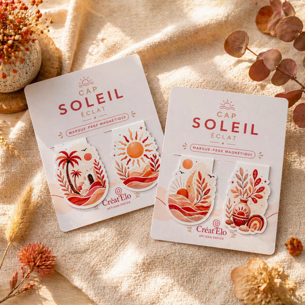 Marque-page magnétique – collection cap soleil (lot de 2 modèles)