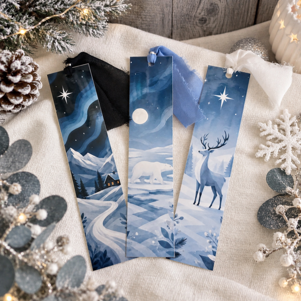 Marque-page Hiver Givré – 3 modèles au choix