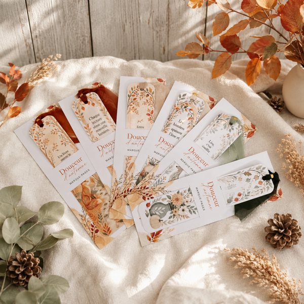 Marque-page illustré – Collection Douceur d’automne