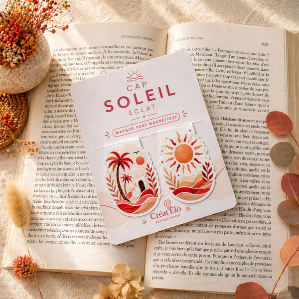 Marque-page magnétique “Brise Solaire” – Collection Cap Soleil