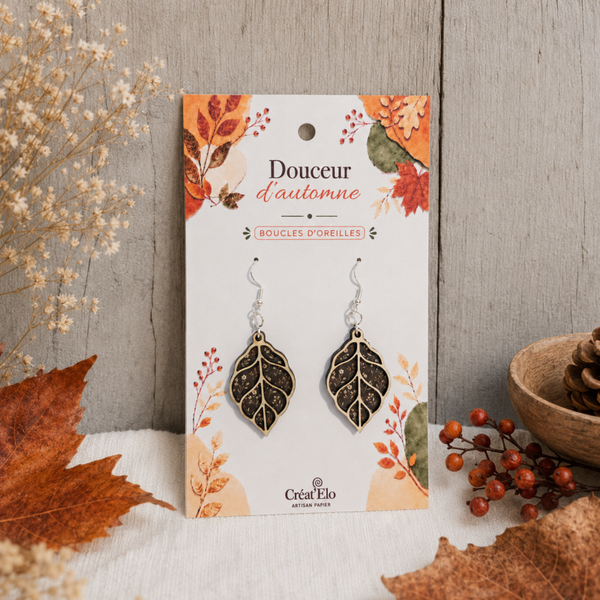 Boucles d’oreilles Feuilles – Collection Douceur d’automne