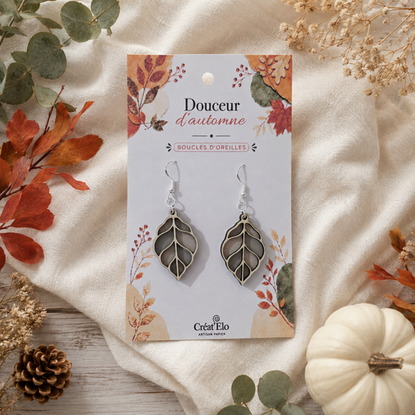 Boucles d’oreilles Feuilles – Collection Douceur d’automne