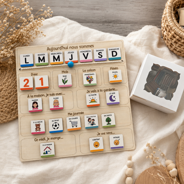 Tableau journalier enfant – Aujourd’hui nous sommes