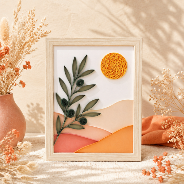 Cadre quilling “Rameau d’olivier” – Collection Cap Soleil