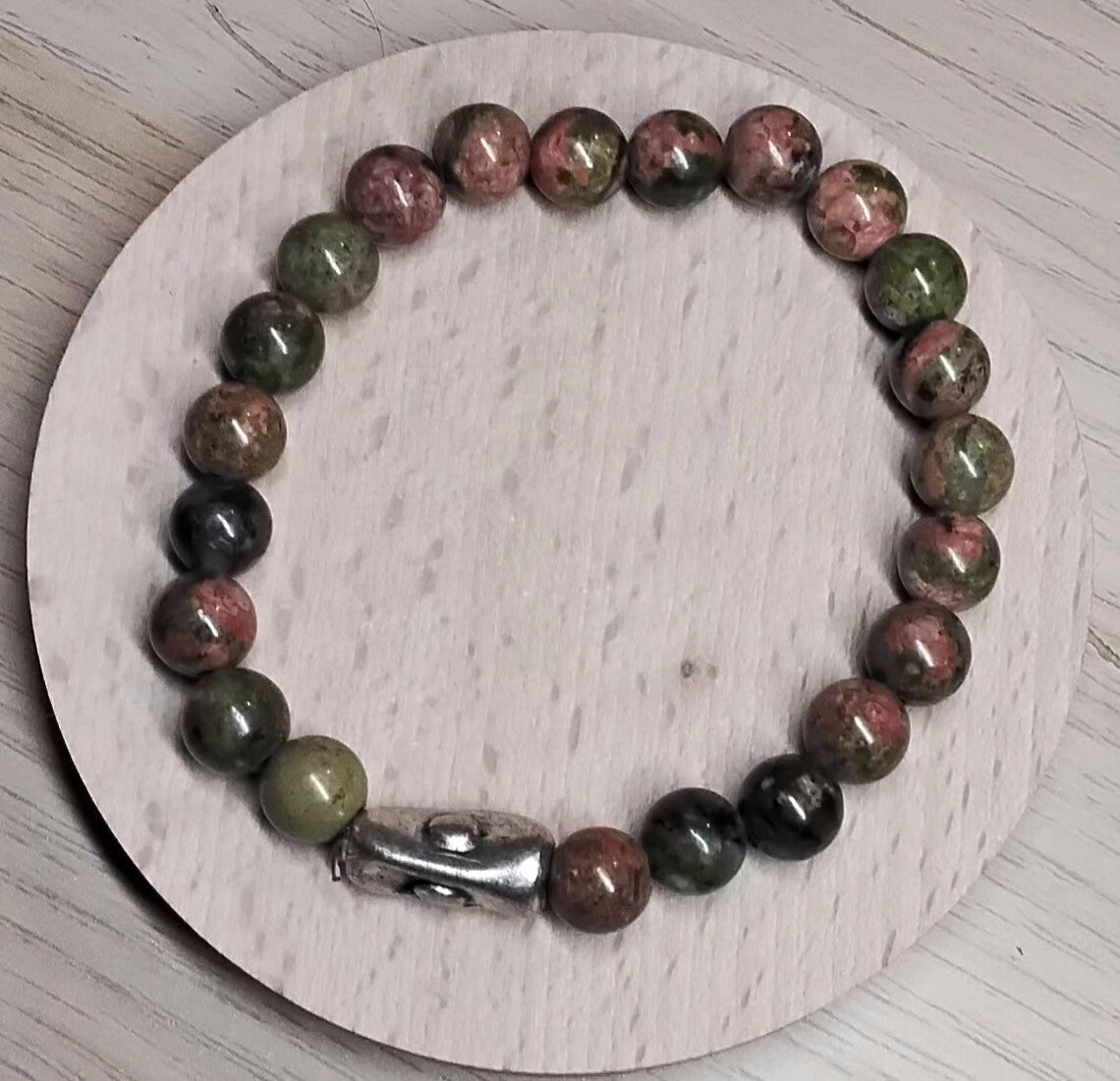 Bracelet en Jaspe unakite