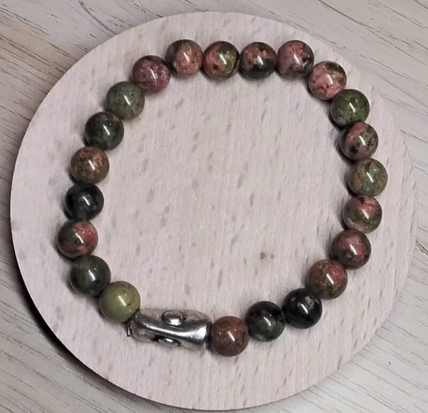 Bracelet en Jaspe unakite