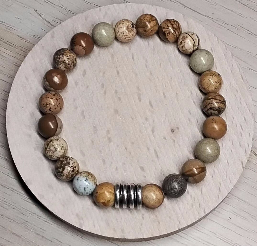 Bracelet en Jaspe paysage