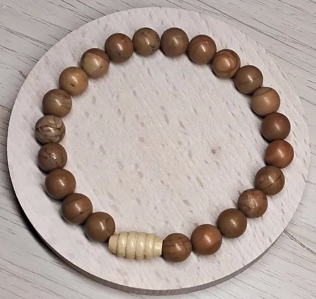 Bracelet en Bois Pétrifié