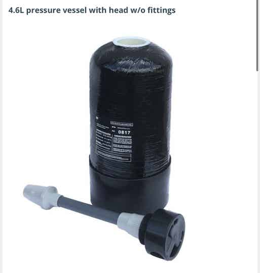 4.6L pressure vessel with head w/o fittings