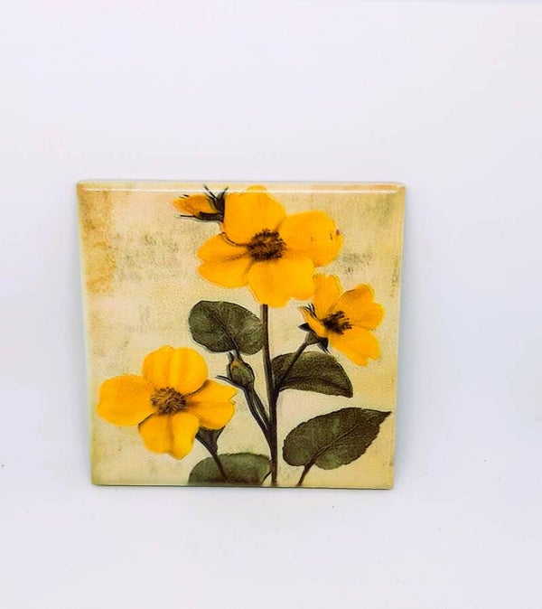 TEGELTJE VINTAGE BOTERBLOEM