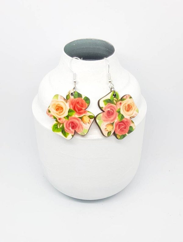 SUBLIMATIE OORBELLEN GEBLOEMD