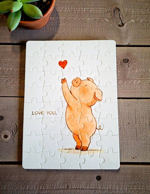 VALENTIJNSPUZZEL VARKENTJE