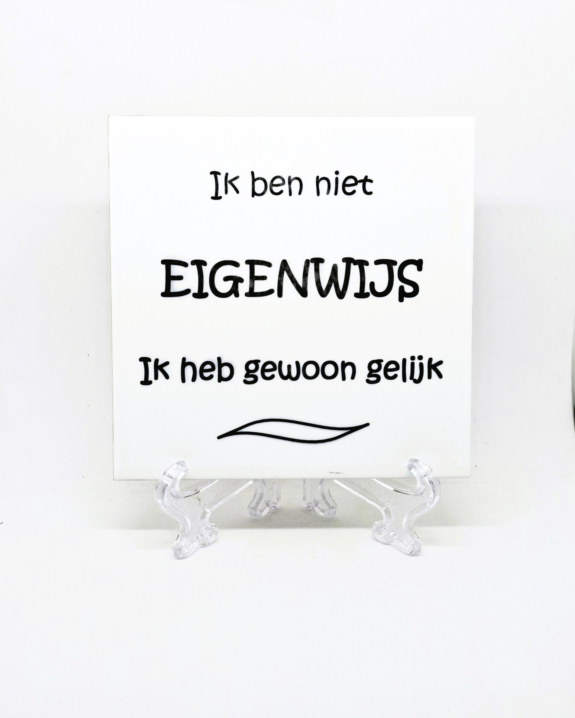 Tegel met Humoristische tekst