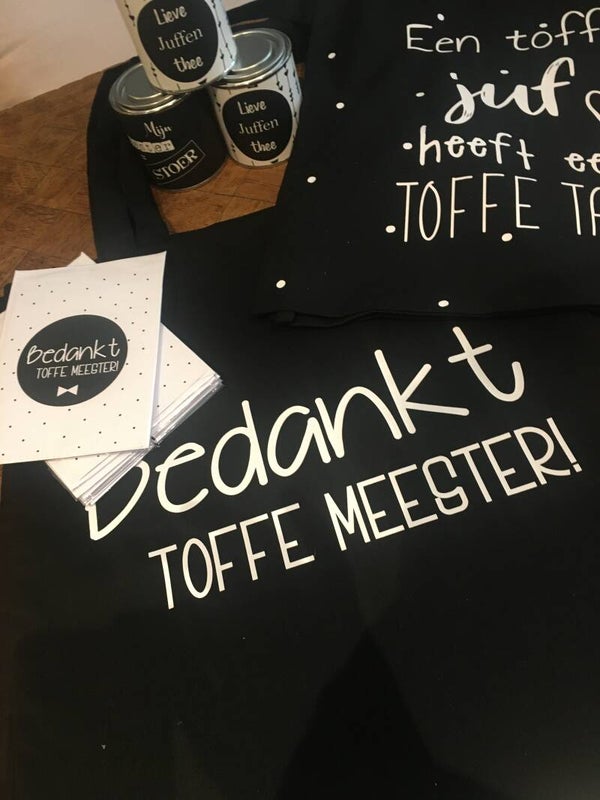 Tas "Bedankt toffe meester!"