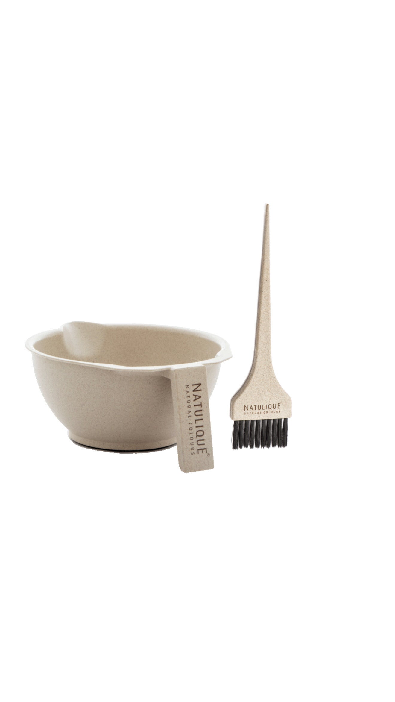 NATULIQUE Natural Bowl & Natural Straw Fiber Brush Set