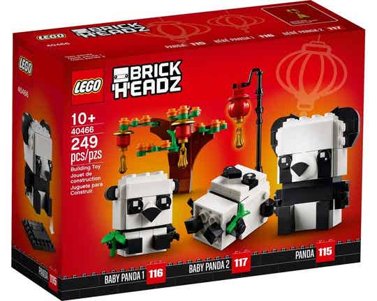 LEGO 40466 Panda's voor Chinees nieuwjaar