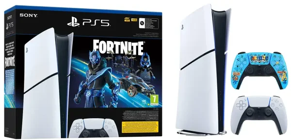 Sony PlayStation 5 Digital Slim D Chassis (PS5) Console Fortnite Cobalt 1 To + Pad Fortnite supplémentaire