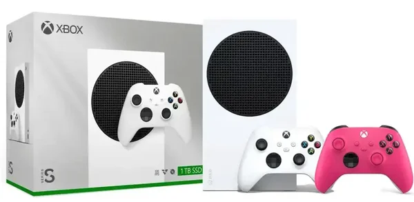 Xbox Series S 1 To blanche + manette rose supplémentaire