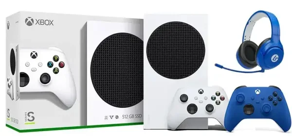 Xbox Series S 512 Go + Shock Blue manette supplémentaire + Casque LucidSound LS15X Blue