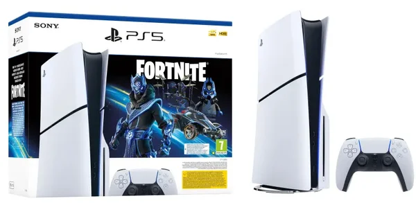 Sony PlayStation 5 Slim D Chassis (PS5) 1 To avec kit de démarrage Drive Fortnite Cobalt