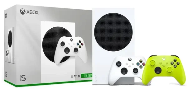Xbox Series S 1 To blanche + manette VERT supplémentaire