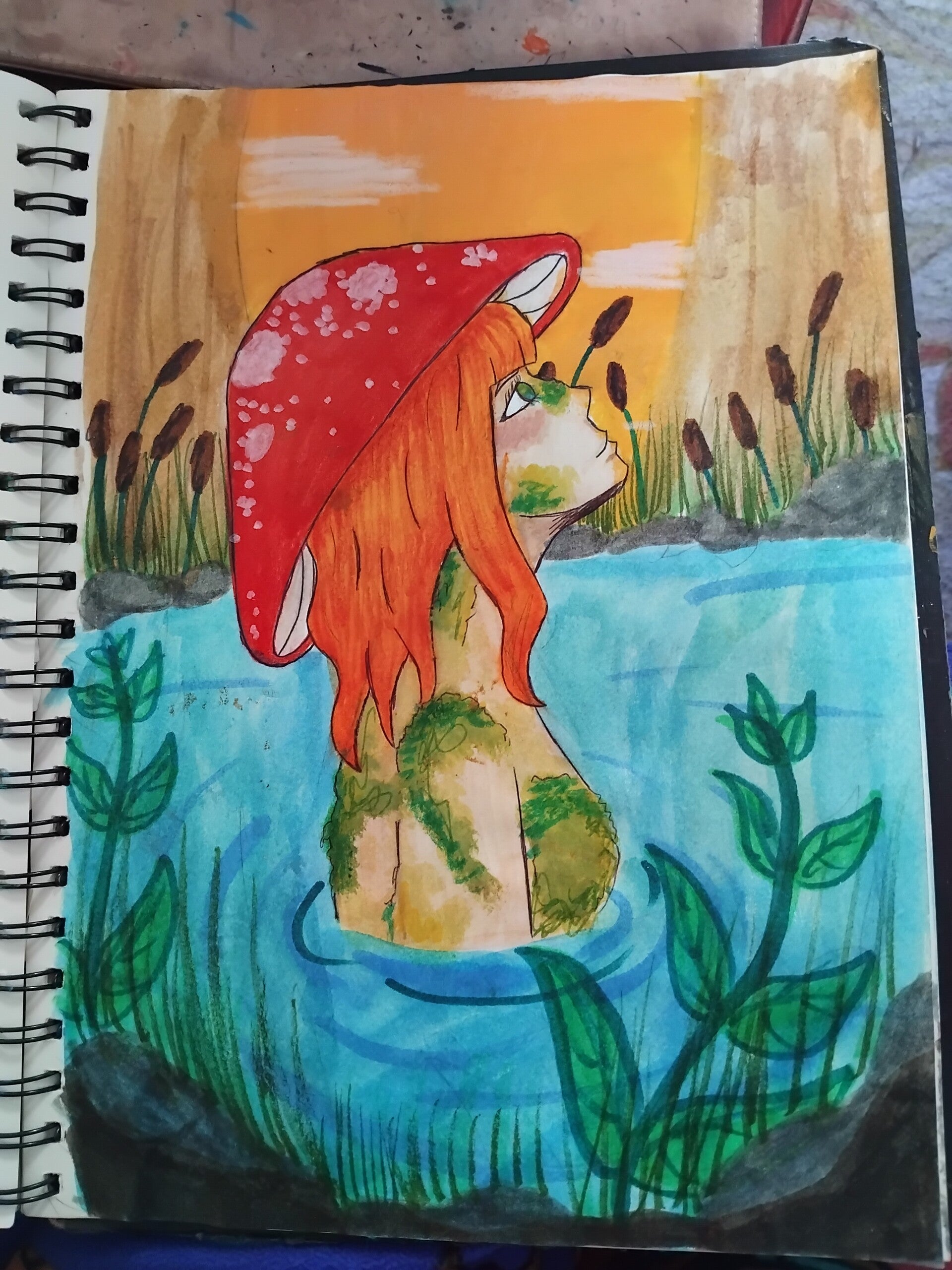place holder print 2 (mushroom swamp girl)