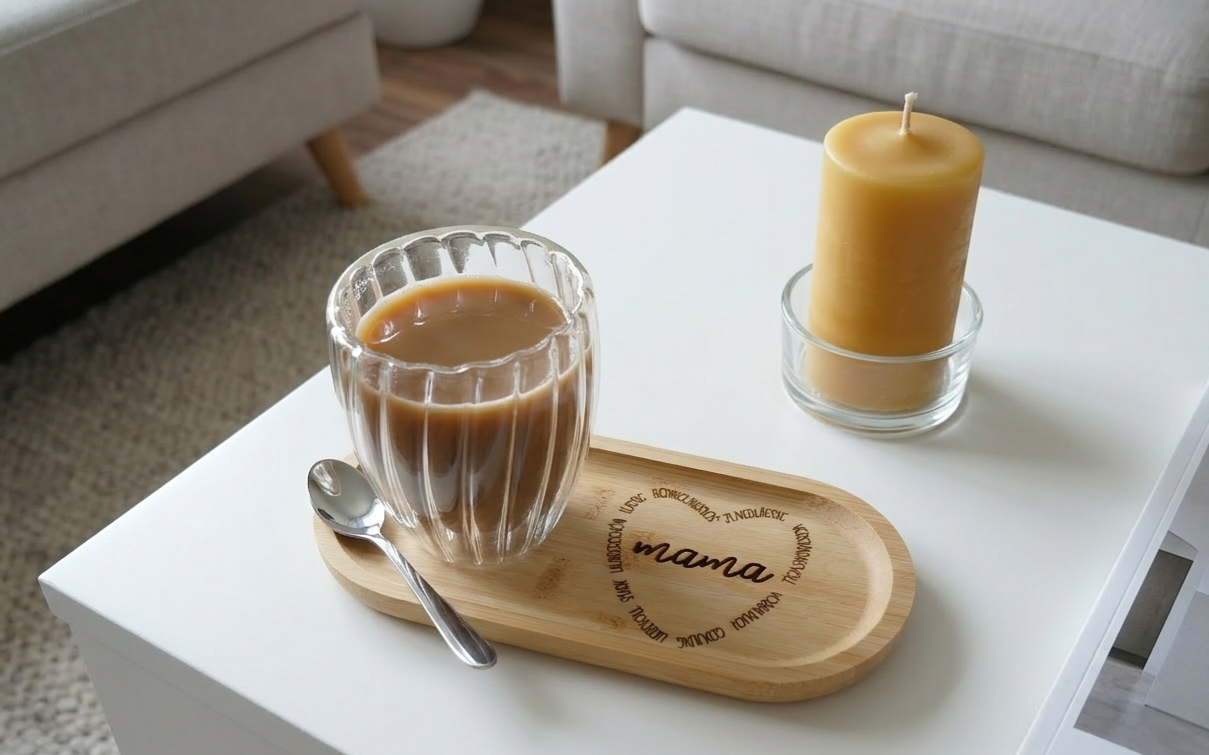 Personalisiertes Holzbrett mit Wuschgravur