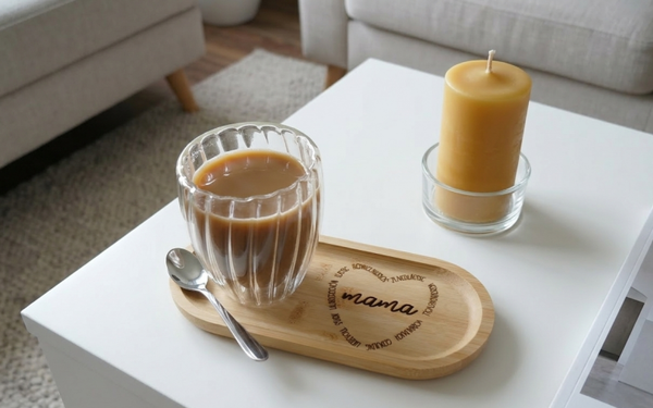 Personalisiertes Holzbrett mit Wuschgravur