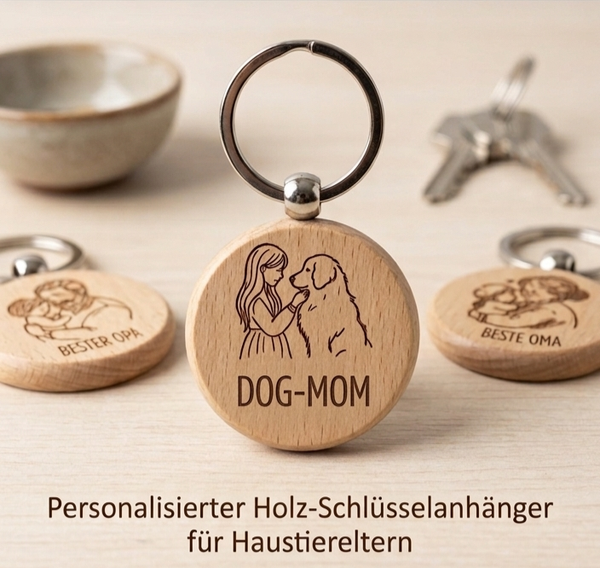 Holz-Schlüsselanhänger - Personalisiert