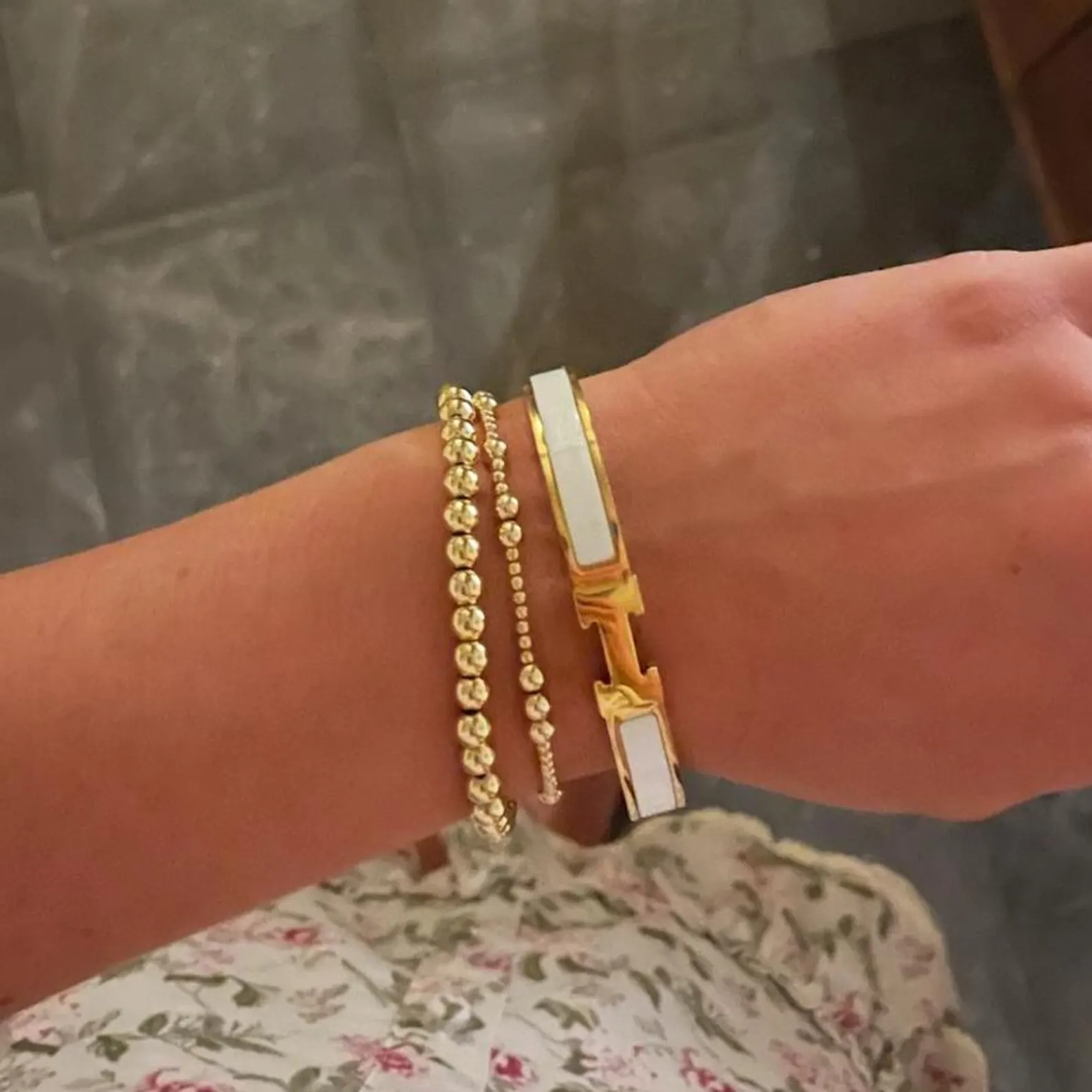 Plain Gold Bracelet 6mm