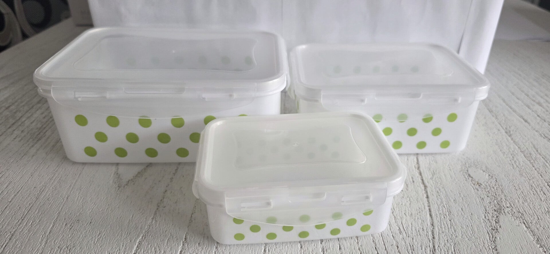 Frisch halten dose grün weiß 3 er set