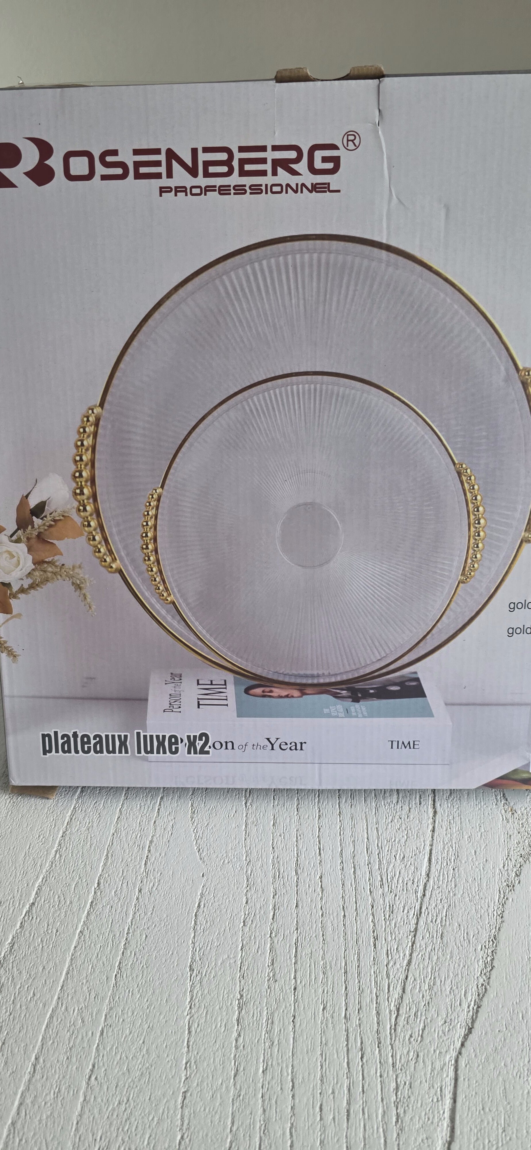 2er-Set luxuriöse Serviertabletts