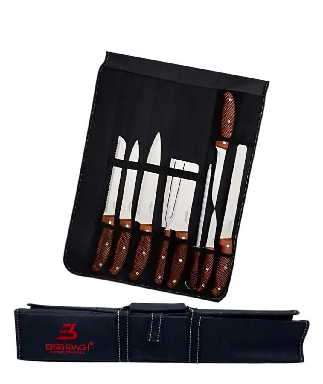 Eisenbach 9-teiliges Profi-Messer-Set mit rollender Tragetasche