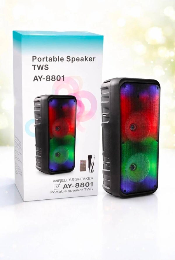 Bluetooth Party Lautsprecher AY-8801 mit LED Licht