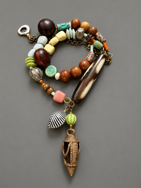 Tabango Seeds & Bones Necklace