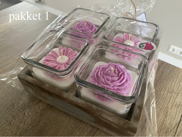 Cadeaupakket met kaarsje