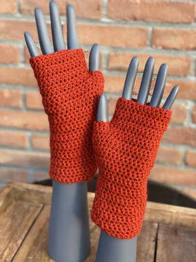 Polswarmers / Mittens - Oranjerood / Orangered